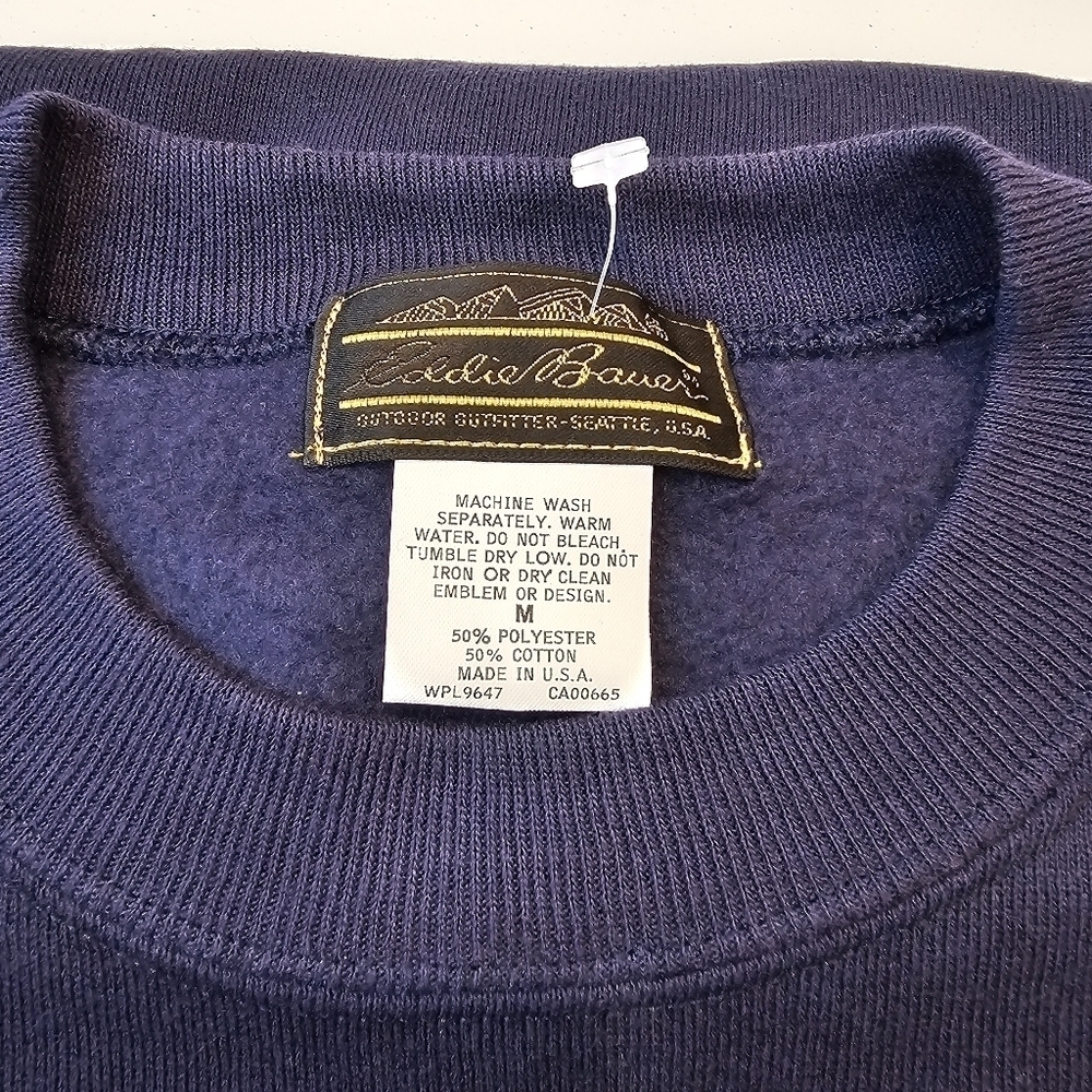 Eddie Bauer Outdoors Canadian Goose Sweatshirt Men's Size Medium Vintage 90's - Picture 2 of 9